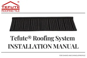 Tefute USA Installation Manual - Wood Shake & Shingle 